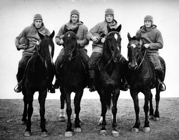 The legendary Four Horsemen of Notre Dame:  Layden, Miller, Crowley, Stuhldreher
