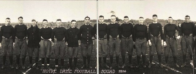 The 1914 Notre Dame team traveled to Syracuse and beat The Orange 20-0 to solidify ND's place among the football powers.