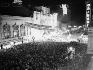 On Oct. 4, 1940, "Knute Rockne All American" celebrated its world premiere at all four South Bend theatres -- the Colfax, Granada, Palace and State. Thousands filled the streets.